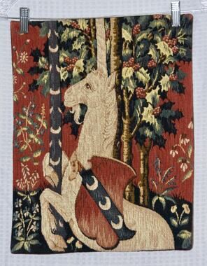 Allan Waller Ltd. Point de l'Halluin Tapestry Lady and the Unicorn Panel